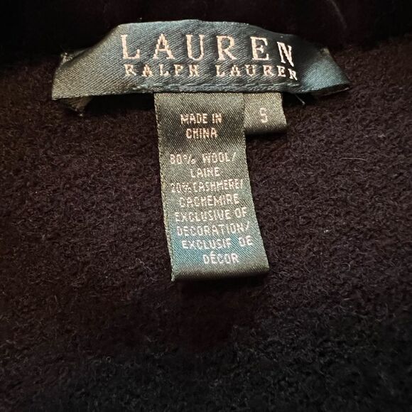 Ralph Lauren Black Sweater with Silver Buttons - Picture 2 of 6